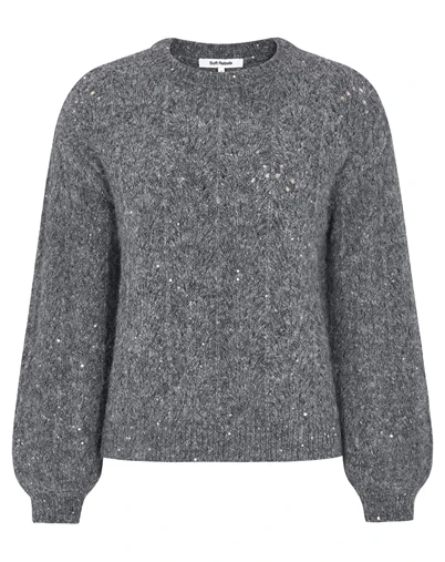 Soft Rebels - SRFrances Sequin Knit - Dark Grey Melange